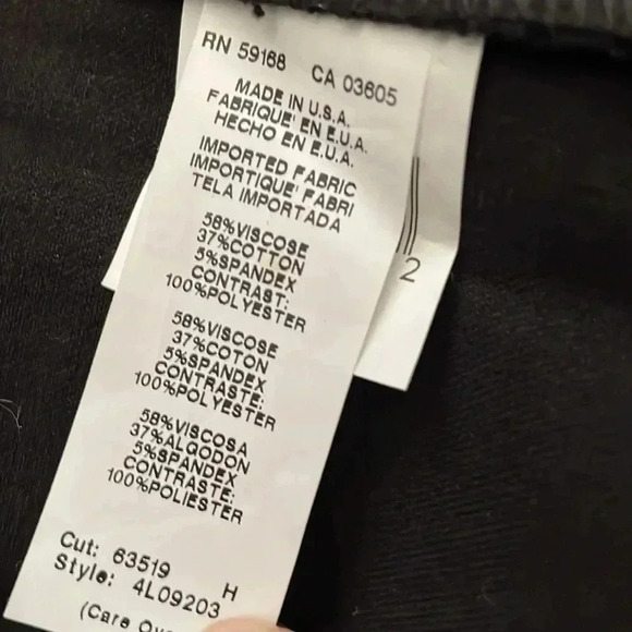 🔷 KAREN KANE NEW Tuxedo Black Silver Stripe Ankle Pant XS - Picture 7 of 10